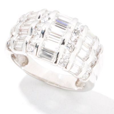 Sterling Silver Brilliante Channel Set Wide Ring