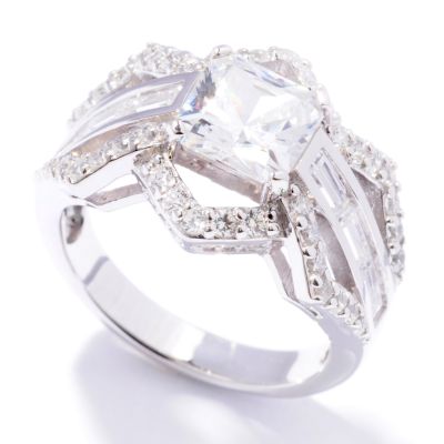 Sterling Silver Princess Cut Brilliante Ring