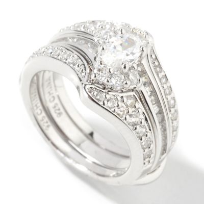 J315890 - Sterling Silver Oval Cut Brilliante Ring & Jacket Set 
