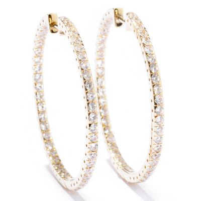 Sterling Silver / Platinum or 18K Vermeil Brilliante Large Hoop Earrings