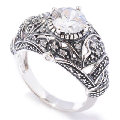 Sterling Silver Brilliante Antique-Style Ring