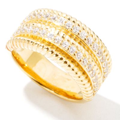 Sterling Silver / Vermeil Brilliante Rope Edge Band Ring