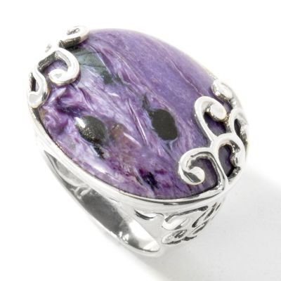 J316129 - Sterling Silver Charoite Ring