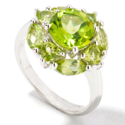 14K White Gold Peridot Ring
