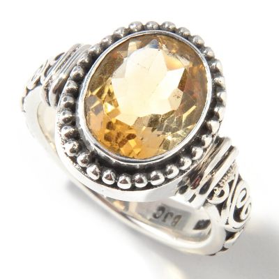 J316995 - Sterling Silver Oval Cut Citrine Ring