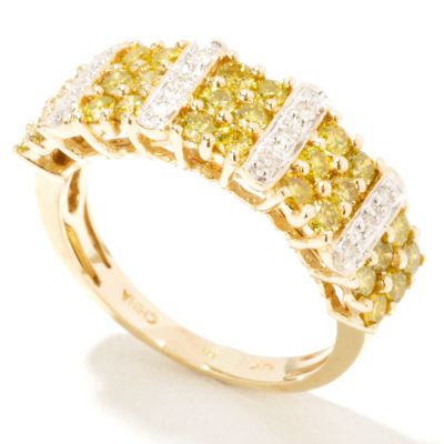 J317514 - 14K Gold Yellow & White Diamond Ring