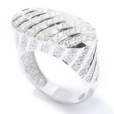 J317608 - 14K White Gold 1.00ct Diamond Wrap Around Ring