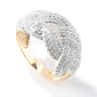 J317679 - 14K Gold 1.00ct Diamond Braid Detail Ring