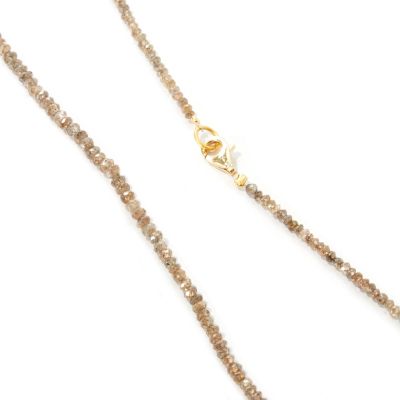 J317685 - 18K Gold 18.75" 23.00ct Yellow, Green, Cocoa or Gray Rough Diamond Necklace