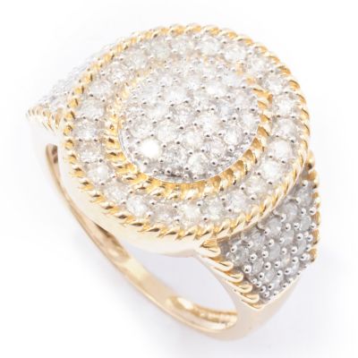 J317700 - 14K Gold 1.00ct Diamond Rope Ring