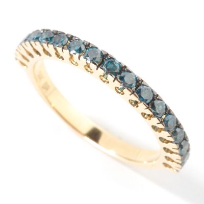 J317711 - 14K Gold Blue, Cognac or Yellow Diamond Choice Ring