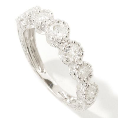 J317720 - 14K White Gold Diamond Star Burst Ring