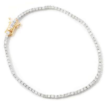 J317751 - 14K White or Yellow Gold 7" 2.00ct Diamond Bracelet
