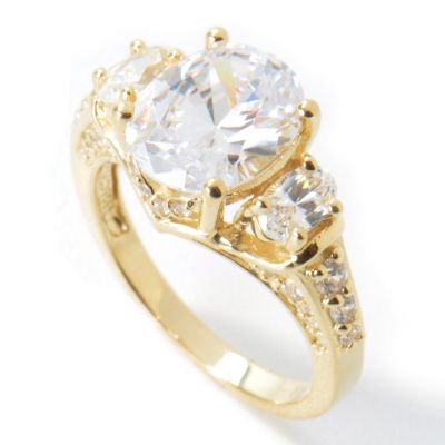 J319575 -  Sterling Silver / Platinum or Vermeil Brilliante "Alluring"  Ring