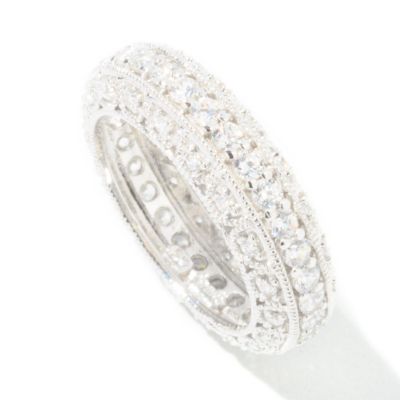 J319609 -  Sterling Silver Brilliante Three-Sided Eternity Ring