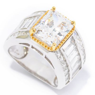Sterling Silver / Platinum & 18K Vermeil Ultra-Radiant Cut Brilliante Ring