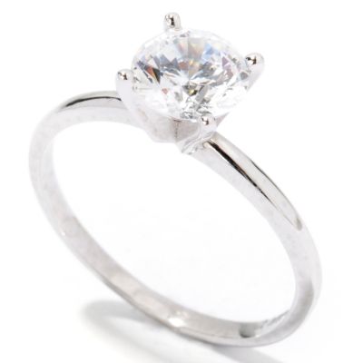 Platinum 1.00ct Round Cut Brilliante Solitaire Ring