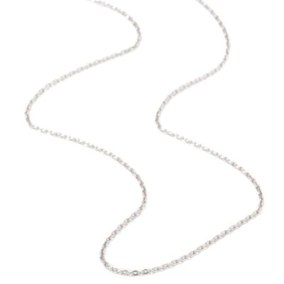 Platinum 18" Cable Chain Necklace