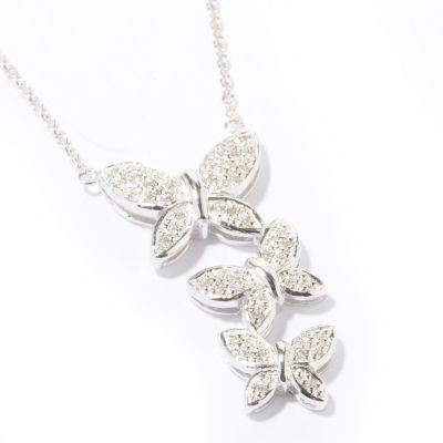 Sterling Silver Brilliante Butterfly Pendant w/ Chain