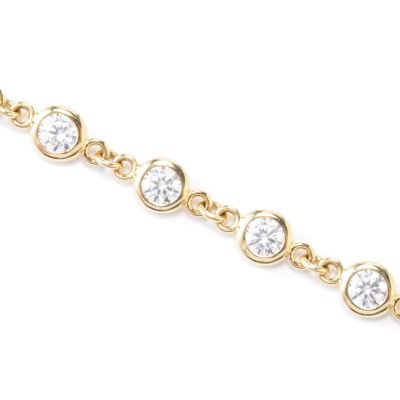 J319758 - 14K White, Rose or Yellow Gold 7" Brilliante by the Yard Bracelet