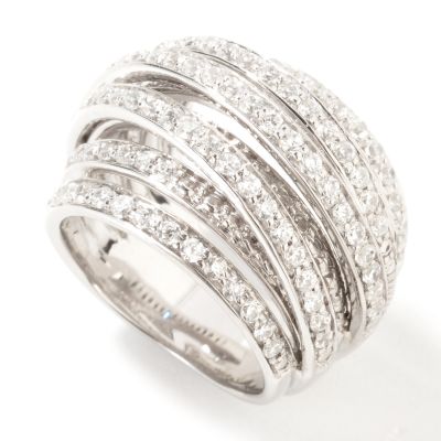 Sterling Silver Brilliante Multi-Row Ring