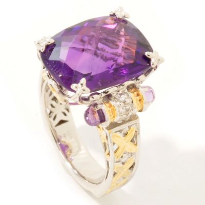 Sterling Silver / Palladium / 18K Vermeil African Amethyst Ring