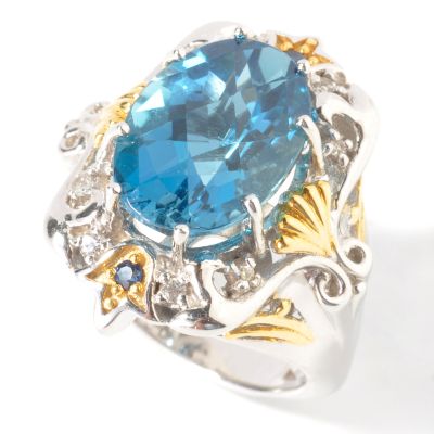 Sterling Silver / Palladium / 18K Vermeil London Blue Topaz Ring