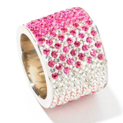 J320136 - Sterling Silver Austrian Crystal "Star Struck" Ring