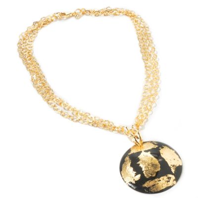 J320626 -  925 Fusion&trade; 18" Fancy Polished Rolo Medallion Double Bail Necklace