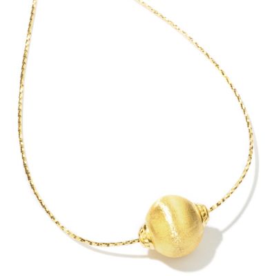J320749 - 925 Fusion&trade; 18" Electroform Omega Bead Necklace