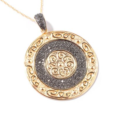 J320760 - 925 Fusion&trade; Fancy Design Diamond Accent Medallion Pendant w/ 18" Chain