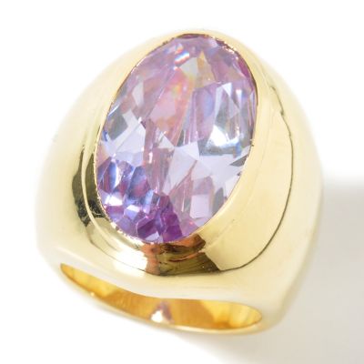 J330025 - Suzanne Somers "Talk To Me" Lavender Cubic Zirconia Ring 