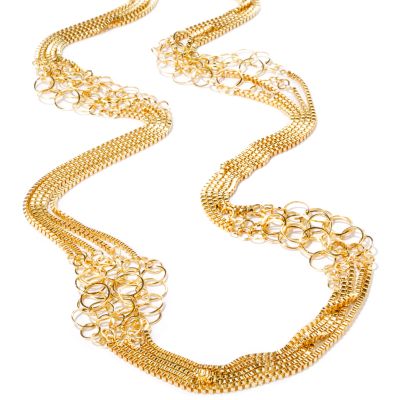 J330031 - Suzanne Somers 53" "Naughty Librarian" Five Chain Necklace