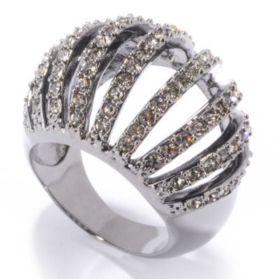 Suzanne Somers Dazzling Pavé Crystal Dome Ring