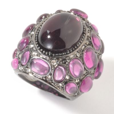 J330059 - Suzanne Somers "Vivacious Violet" Cabochon Cocktail Ring