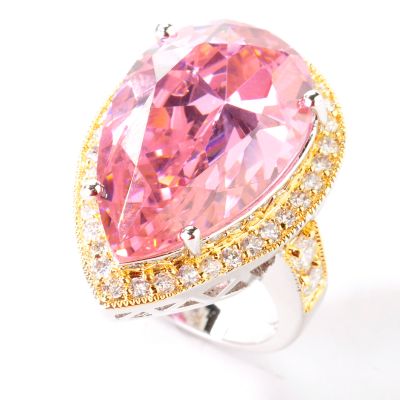 J330076 - Suzanne Somers Stunning Two-Tone Cubic Zirconia Ring