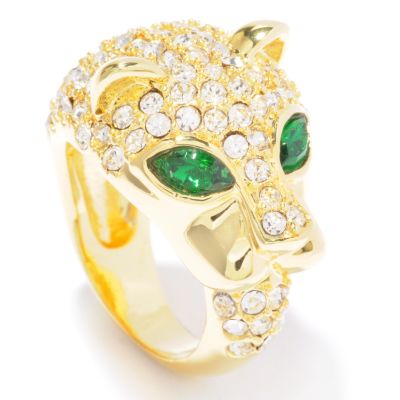 J330086 - Suzanne Somers "Bianca" Crystal Accent Leopard Ring
