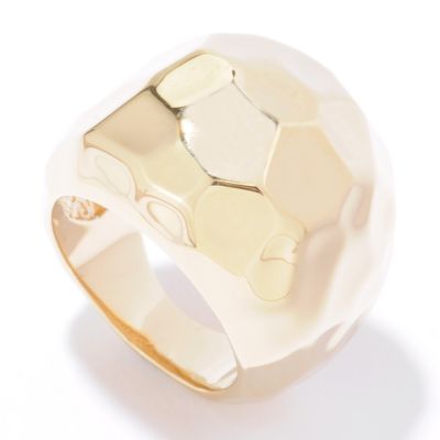 J330087 - Suzanne Somers Hammered Dome Ring 
