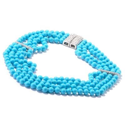 J330094 - Suzanne Somers 18" "Lunch at Spago" Turquoise Necklace