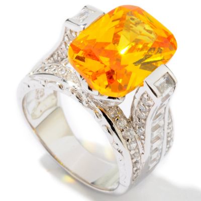 J330534 - BELITA Platinum Embraced Brilliante&reg; Yellow Fancy Gallery Ring