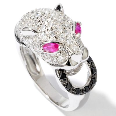J330543 - BELITA Platinum Embraced Brilliante&reg; Panther Ring