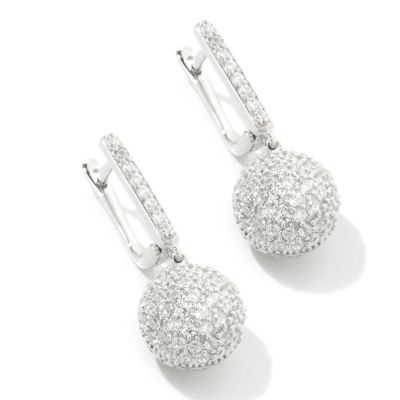 J330564 - Sonia Bitton for Brilliante&reg; Platinum Embraced Pave Ball Earrings