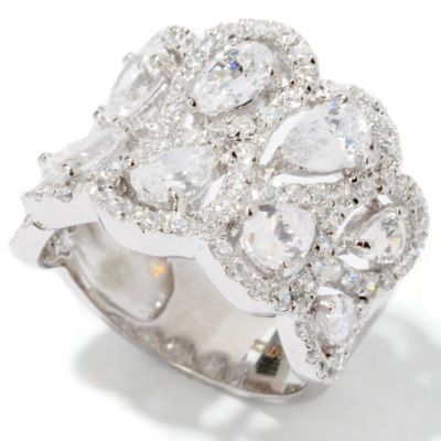 J330600 - BELITA Platinum Embraced Brilliante&reg; Pear Cut Ring