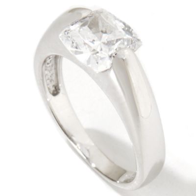 J330700 - BELITA Platinum Embraced Brilliante&reg; Cushion Cut Ring