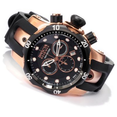 Invicta Reserve Mid-Size Venom Swiss Made Quartz Chronograph Polyurethane Strap Watch