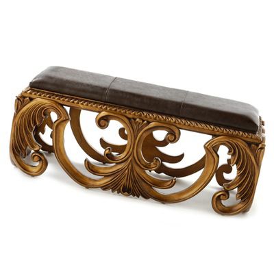 Leather Top Extravagant Bench