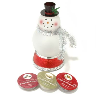  Fragrance Express Snowman Electric Fragrance Diffuser w/ 3 Fragrance Discs.  photo