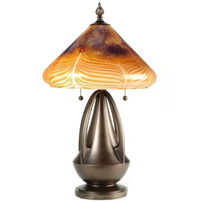 Sand Dune Salamander Glass Table Lamp