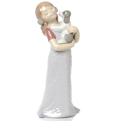 "Puppy Cuddles" Porcelain Figurine from NAO by Lladro