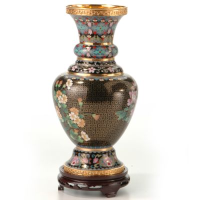 "Evening Flight" Cloisonne Vase